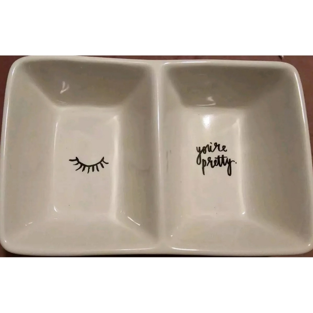 Rae Dunn Artisan Collection by Magenta You’re Pretty Dish Makeup Jewelry Holder
